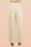 NP71010-Lace Pants W/ Inside Shorts Lining: TAUPE / S-M-L/2-2-2