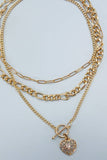 Layered Heart Chain Necklace