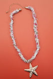 SCARF NECKLACE-INTERCHANGEABLE STARFISH SUN CHARM | 80N92337: STARFISH