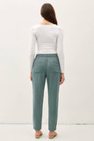 TENCEL TAPERED PANTS: Vintage Black / L