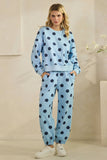 Polka Dot Sweatpants: Cream/Black / L