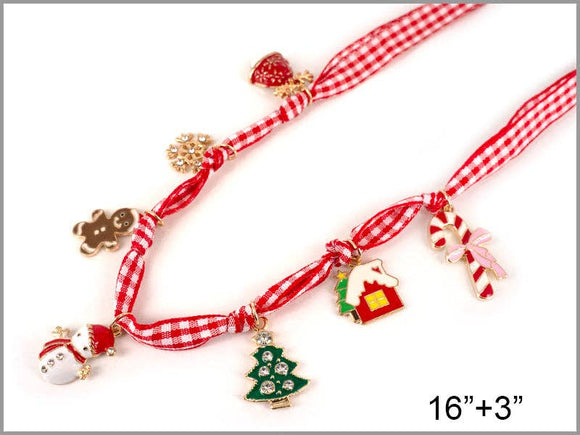Christmas Bandana Charm Necklace