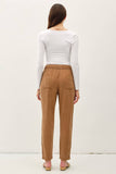 TENCEL TAPERED PANTS: Vintage Black / L