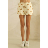 Polka Dot Sweatshorts: Sky Blue/Navy / L