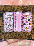 Slim Can Sleeve-Cute Pumpkin Stripe
