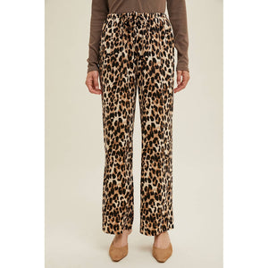 Leopard Drawstring Pants