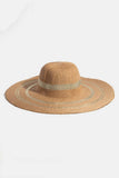Metallic Accent Trim Floppy Sun Hat: SA