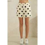 Polka Dot Sweatshorts: Sky Blue/Navy / L