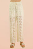 NP71010-Lace Pants W/ Inside Shorts Lining: TAUPE / S-M-L/2-2-2