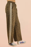 NP70999-Leopard Printed Cotton Twill Tape Detail Pants: MOCHA LEOPARD / S-M-L/2-2-2