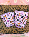 Iced Coffee Sleeve -Spooky Pumpkins : Small