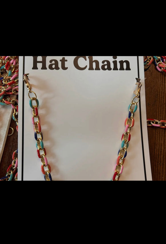 Chunky colorful dipped gold trucker chain