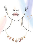 Pearl Christmas Charm Necklace