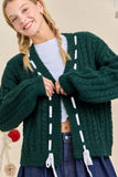 Hunter Green Cable Cardi