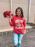 VINTAGE RED KANSAS CITY FOOTBALL SWEATSHIRT