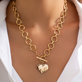 Silver Heart Toggle Necklace