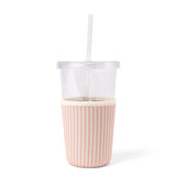 Latte Stripes Drink Sleeve, Iced Coffee Koozie: Regular