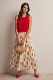 Open-Knit Sleeveless Tank Top FSW0041: Red / Contemporary / L