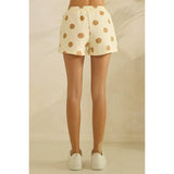 Polka Dot Sweatshorts: Sky Blue/Navy / L