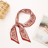 SOFT SILKY SKINNY TWILLY SCARF NECKLACE WRAP | 40SC666: E