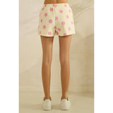 Polka Dot Sweatshorts: Sky Blue/Navy / L