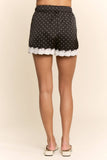 POLKA DOT LACE TRIM SHORT