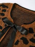 Leopard Bow Cardigan