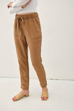 TENCEL TAPERED PANTS: Vintage Black / L