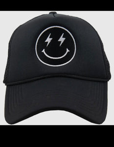 Lightening Happy Face Trucker Hat