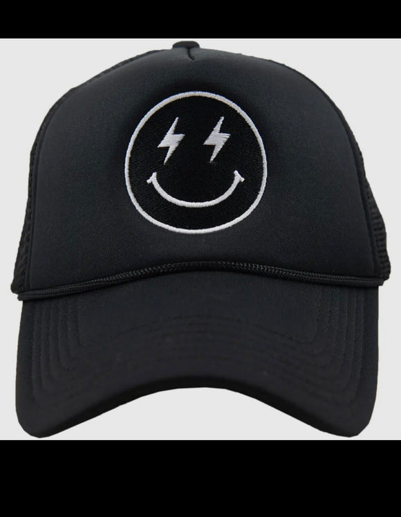 Lightening Happy Face Trucker Hat