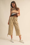 IT4346  MULTI COLORED STRIPED SWEATER VEST TOP: BLUE MULTI / L