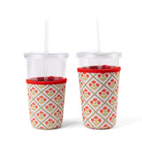 Winter Poppies Drink Sleeve, Iced Coffee Koozie: Regular
