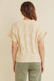 Cable Knit Short Sleeve Vest