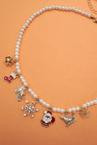 Pearl Christmas Charm Necklace