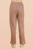 NP71010-Lace Pants W/ Inside Shorts Lining: TAUPE / S-M-L/2-2-2