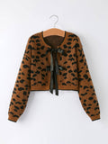 Leopard Bow Cardigan