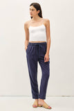 TENCEL TAPERED PANTS: Vintage Black / L