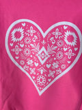 Hot Pink Heart Sweatshirt