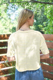Striped Henley Top- Yellow