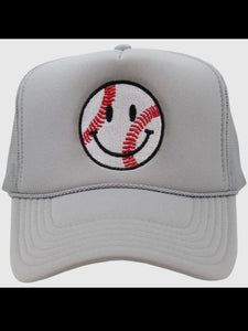 Smiley Baseball Trucker Hat