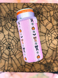Slim Can Sleeve-Cute Pumpkin Stripe