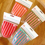 Coffee Cup Cover - Pink & Orange Stripes - Iced Drink Sleeve: Small / 16oz
