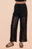 NP71010-Lace Pants W/ Inside Shorts Lining: TAUPE / S-M-L/2-2-2