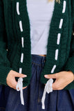 Hunter Green Cable Cardi