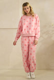 Polka Dot Sweatpants: Cream/Black / L