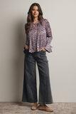 Wide-Leg Stretch Denim Jeans FP0003: Washed Cobalt / Contemporary / L