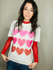 Glitter Heart Tee