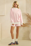 Mock neck striped Sweatshirt top : Blue / L