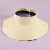 Tight Woven Straw Visor Hat: IV