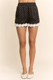 POLKA DOT LACE TRIM SHORT